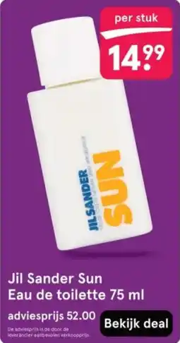 Etos Jil Sander Sun Eau de toilette aanbieding