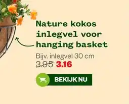 Welkoop Nature kokos inlegvel voor -hanging basket aanbieding