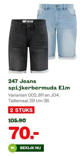Welkoop 247 Jeans spijkerbermuda Elm aanbieding