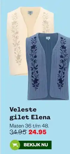 Welkoop Veleste gilet Elena aanbieding
