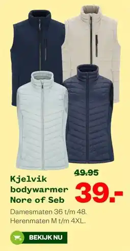 Welkoop Kjelvik bodywarmer Nore of Seb aanbieding