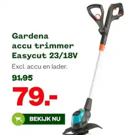 Welkoop Gardena accu trimmer Easycut aanbieding