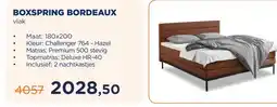TotaalBED BOXSPRING BORDEAUX aanbieding