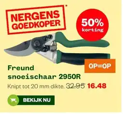 Welkoop Freund snoeischaar 2950R aanbieding