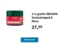 Plein.nl 1+1 gratis: WELEDA Granaatappel & Maca aanbieding