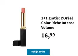 Plein.nl 1+1 gratis: L'Oréal Color Riche Intense Volume aanbieding