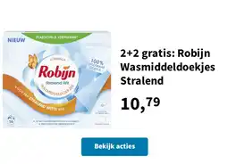 Plein.nl 2+2 gratis: Robijn Wasmiddeldoekjes Stralend aanbieding