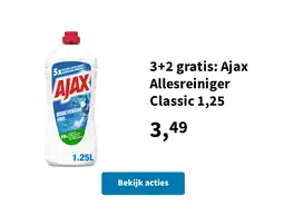Plein.nl 3+2 gratis: Ajax Allesreiniger Classic 1,25 aanbieding