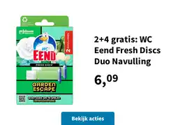 Plein.nl 2+4 gratis: WC Eend Fresh Discs Duo Navulling aanbieding