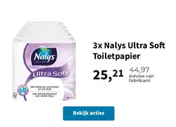 Plein.nl 3x Nalys Ultra Soft Toiletpapier aanbieding