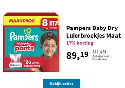 Plein.nl Pampers Baby Dry Luierbroekjes Maat aanbieding