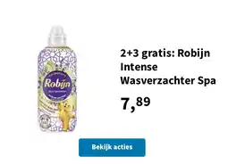 Plein.nl 2+3 gratis: Robijn Intense Wasverzachter Spa aanbieding