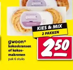 Nettorama gwoon° kokoskransen of kokos- makronen aanbieding