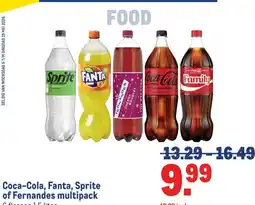 Makro Coca-Cola, Fanta, Sprite of Fernandes multipack aanbieding