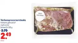 Makro Varkensprocureursteaks aanbieding