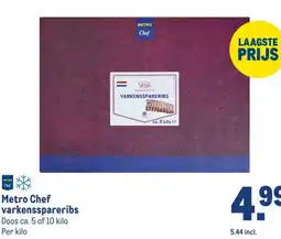 Makro Metro Chef varkensspareribs aanbieding