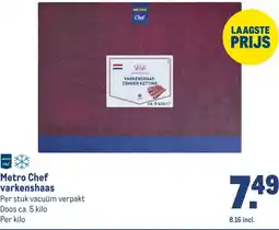 Makro Metro Chef varkenshaas aanbieding