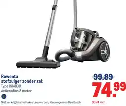 Makro Rowenta stofzuiger zonder zak aanbieding