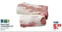 Makro Metro Chef varkensfilet 1/2 aanbieding