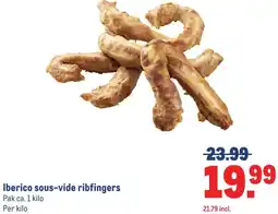 Makro Iberico sous-vide ribfingers aanbieding