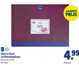 Makro Metro Chef varkenskophaas aanbieding