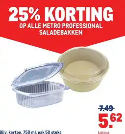 Makro OP ALLE METRO PROFESSIONAL SALADEBAKKEN aanbieding