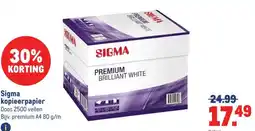 Makro Sigma kopieerpapier aanbieding