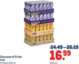 Makro Chocomel of Fristi tray aanbieding