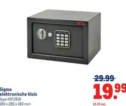 Makro Sigma elektronische kluis aanbieding