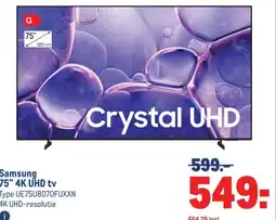 Makro Samsung 75 4K UHD tv aanbieding