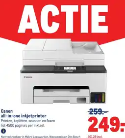 Makro Canon all-in-one inkjetprinter aanbieding