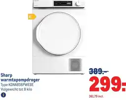 Makro Sharp warmtepompdroger aanbieding