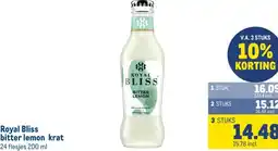 Makro Royal Bliss bitter lemon krat aanbieding