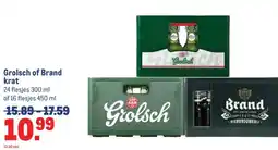 Makro Grolsch of Brand krat aanbieding