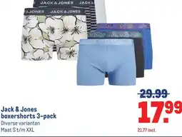 Makro Jack & Jones boxershorts 3-pack aanbieding