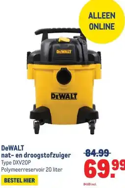 Makro DeWALT nat- en droogstofzuiger aanbieding