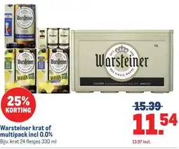 Makro Warsteiner krat of multipack incl 0.0% aanbieding