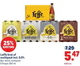 Makro Leffe krat of multipack incl. 0.0% aanbieding