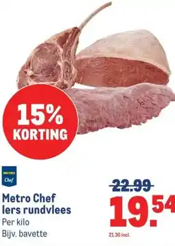 Makro Metro Chef lers rundvlees aanbieding