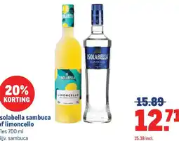Makro Isolabella sambuca of limoncello aanbieding