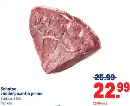 Makro Schotse runderpicanha prime aanbieding