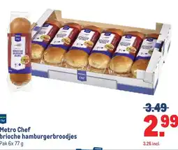 Makro Metro Chef brioche hamburgerbroodjes aanbieding