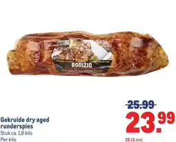 Makro Gekruide dry aged runderspies aanbieding