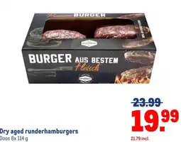 Makro Dry aged runderhamburgers aanbieding