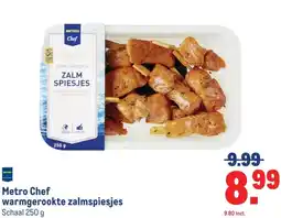 Makro Metro Chef warmgerookte zalmspiesjes aanbieding