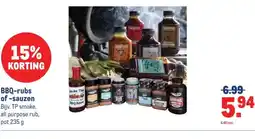 Makro BBQ-rubs of-sauzen aanbieding