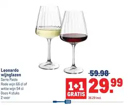 Makro Leonardo wijnglazen aanbieding