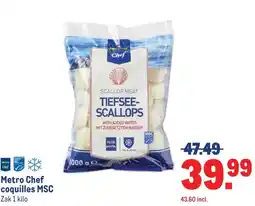 Makro Metro Chef coquilles MSC aanbieding