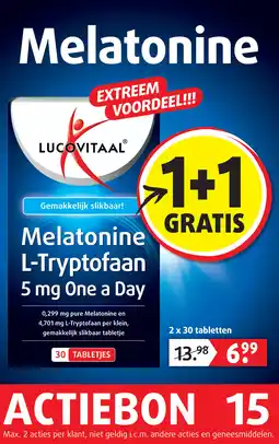Lucovitaal Melatonine L-Tryptofaan aanbieding