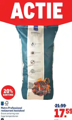 Makro Metro Professional restaurant houtskool aanbieding